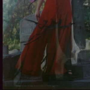 Burgundy Jeannie Nitro Bone Church Gothic Dagger Panel Skirt Rare Medium